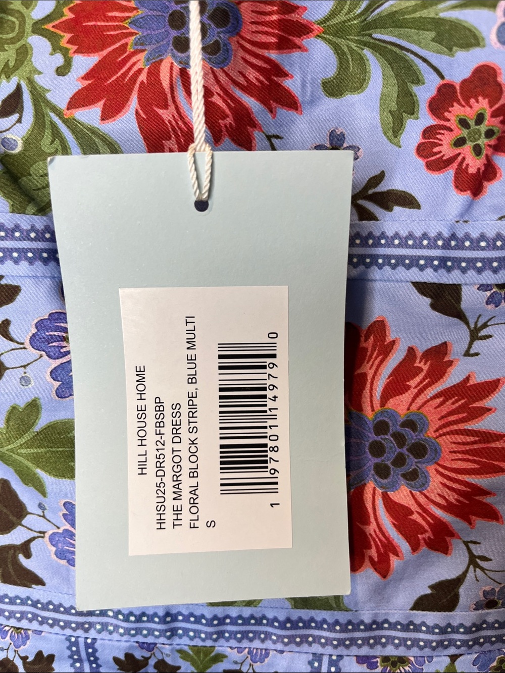 Hill House Margot Dress Small NWT in Floral Block Stripe, Blue Multi - Picture 4 of 9